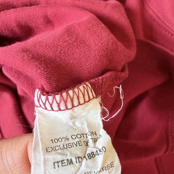 L.L.Bean Wine red turtleneck xs natural fibers 100% cotton - Picture 5 of 5